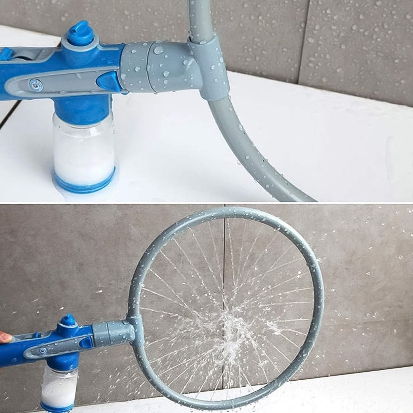 Pet Shower Sprayer Grooming Bath Massager With Microfiber Glove