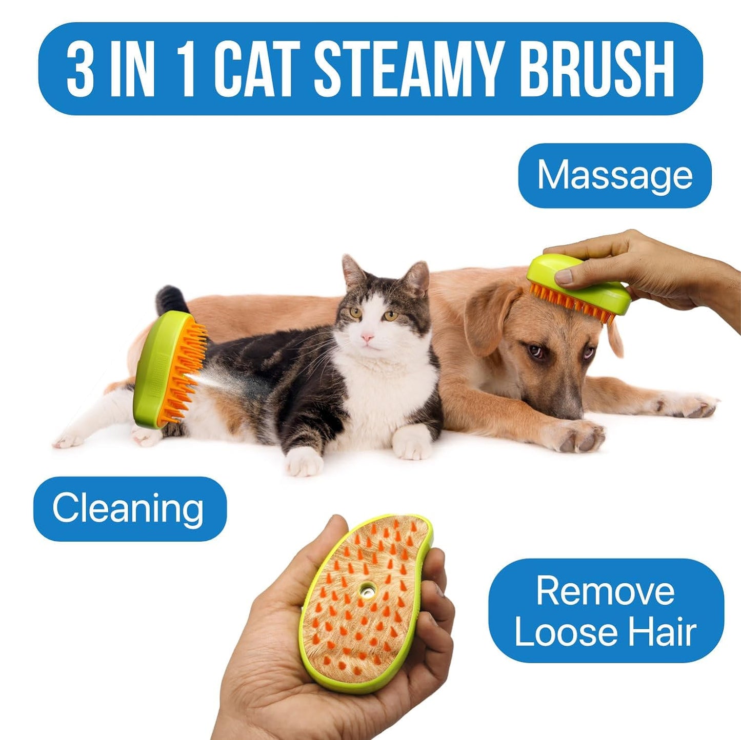 3 In1 cleaning Steamy Brush