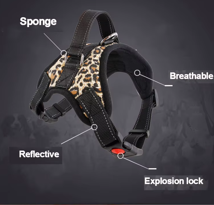 Reflective Breathable Multi-design Big Pet Dog Harness